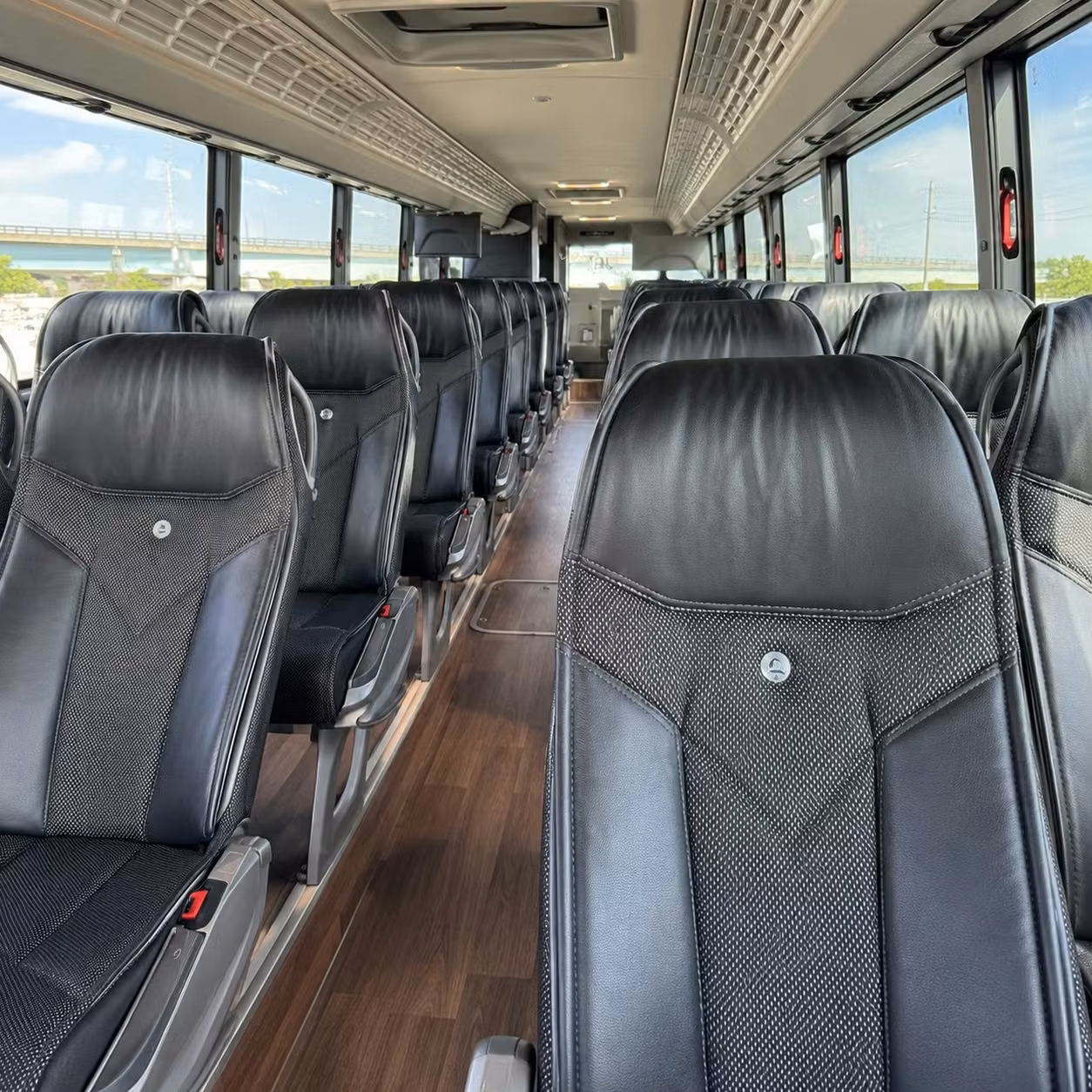 waterbury charter bus rental interior